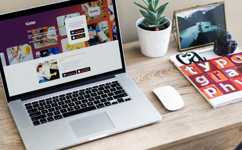 allquotes landing mockup